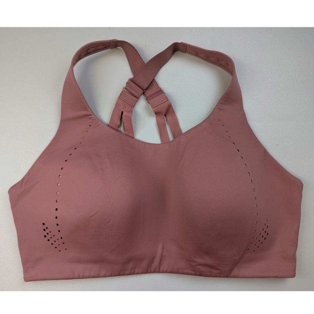 Lululemon AirSupport Sports Bra Mauve Pink 36DD High Support Athletic Crossback